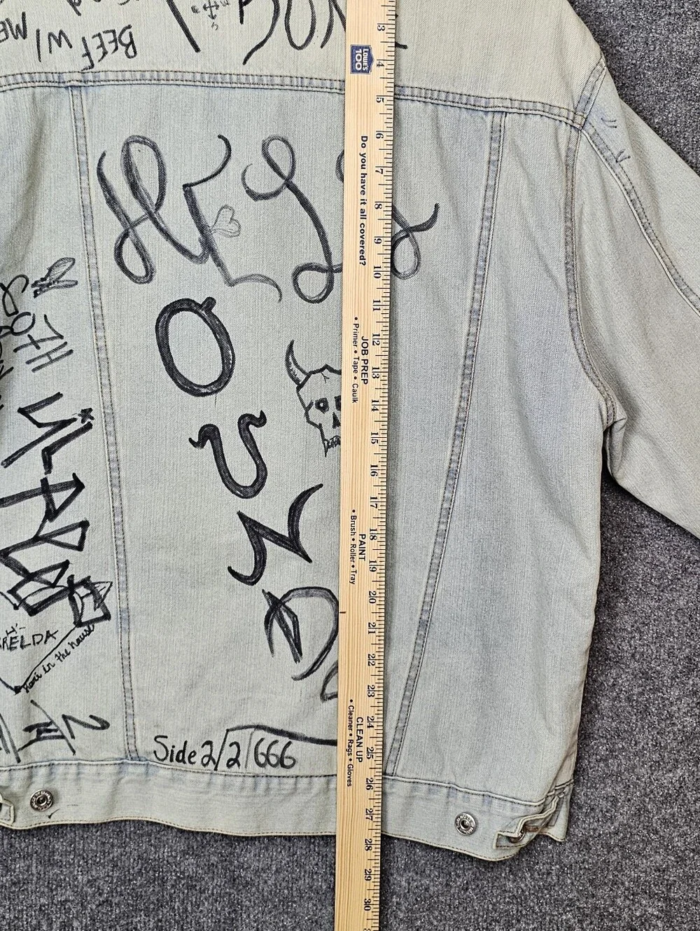 Men's One-of-A-Kind| Upcycled Levi's Sherpa Jacket| Inspired Punk Vibe Lil Peep